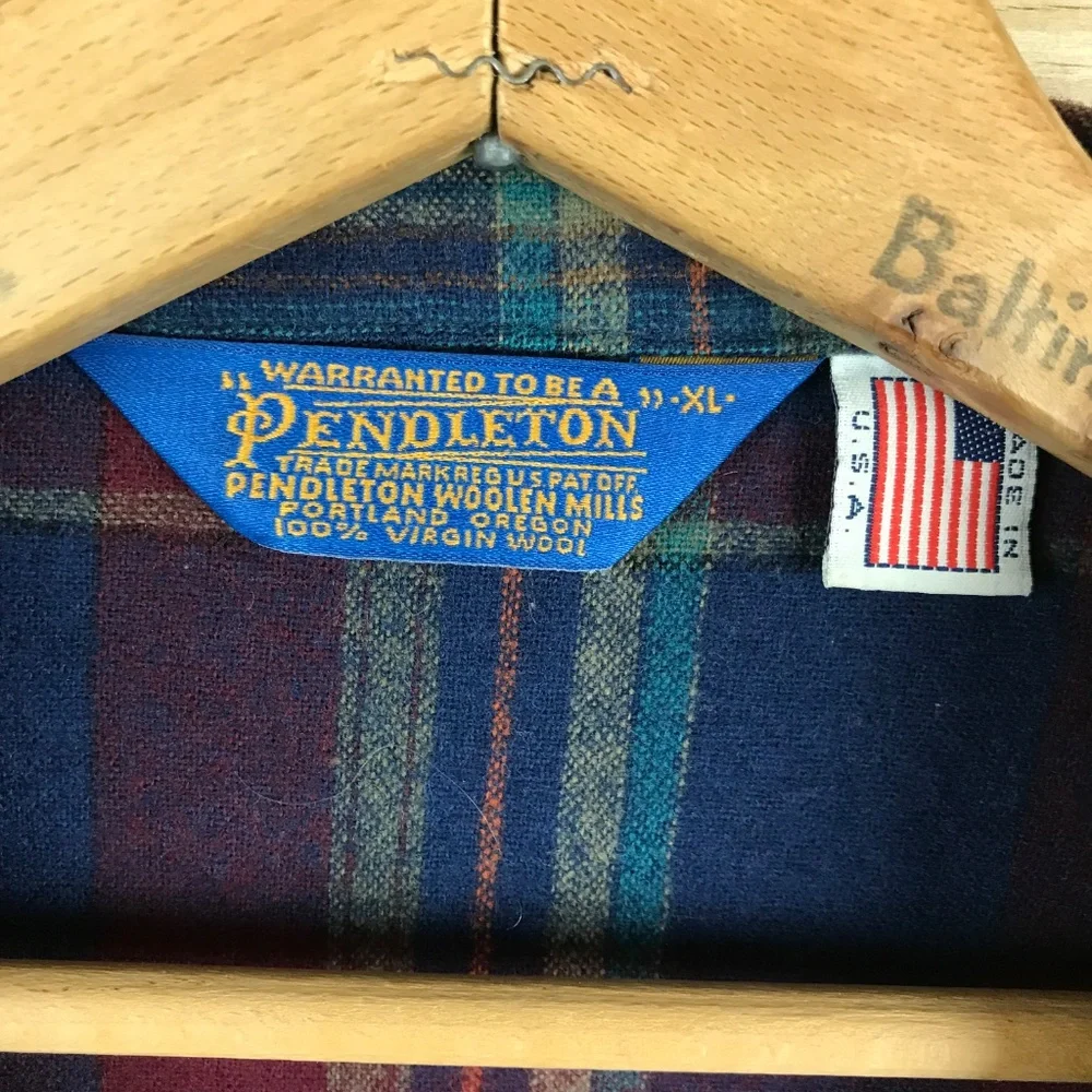 VTG 60s Pendleton Jacket XL Men Wool Bomber Coat Ricky Plaid Tartan‎ Fisherman